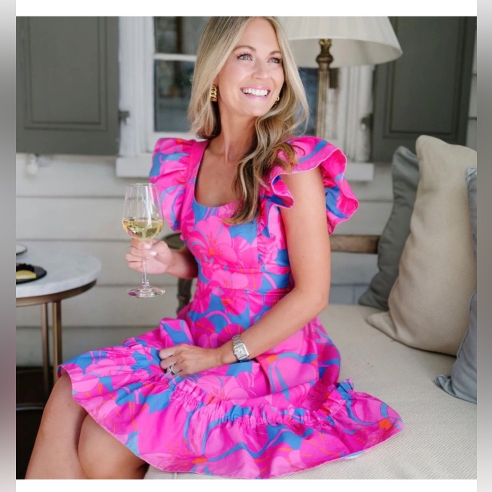 Tuckernuck Pink and Blue Floral Dress